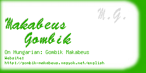makabeus gombik business card